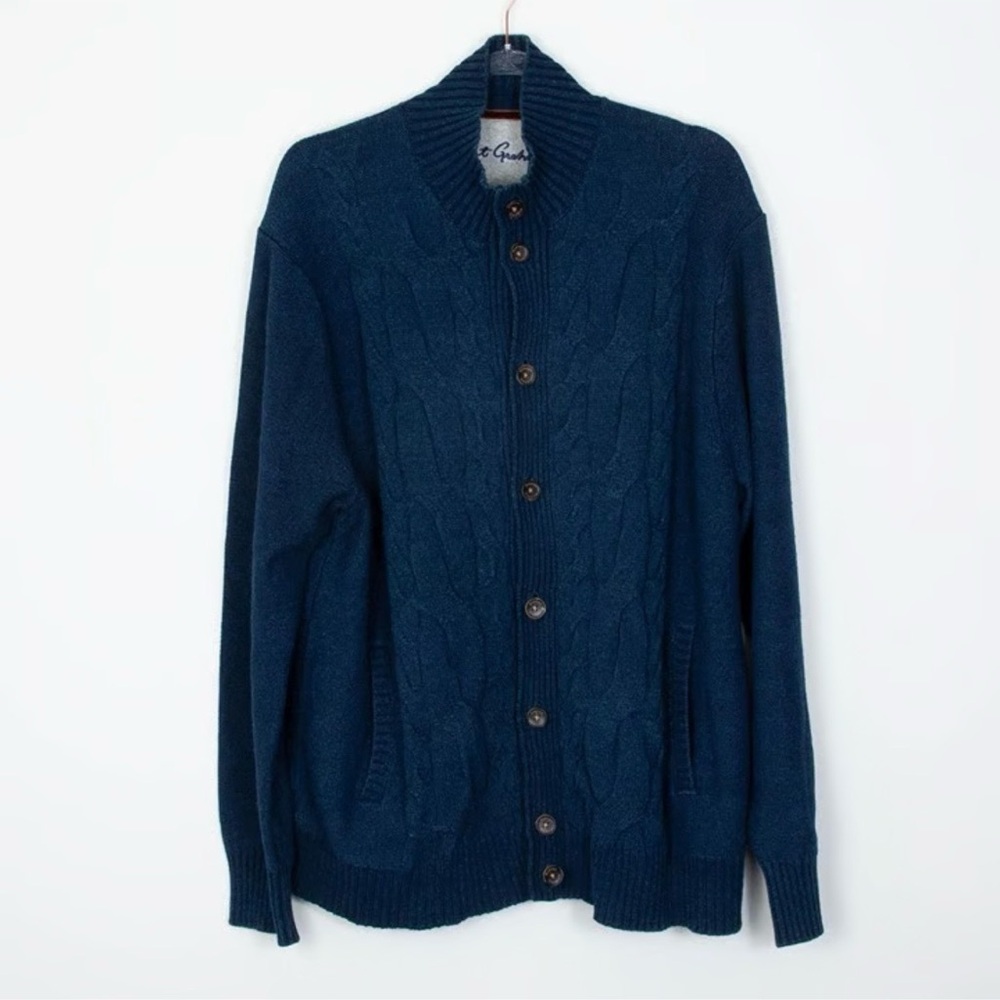 Robert Graham Mens Button
Up Cable Knit Cardigan...